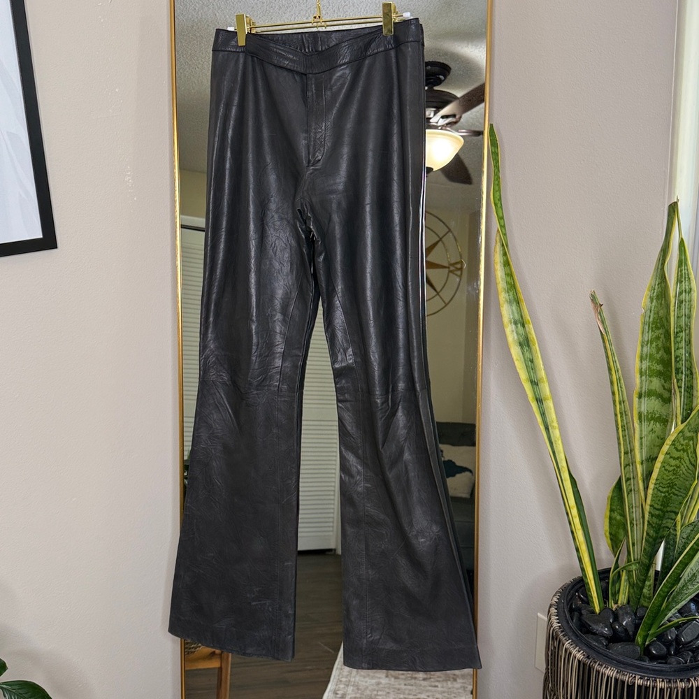 Gucci Dark Leather Trousers